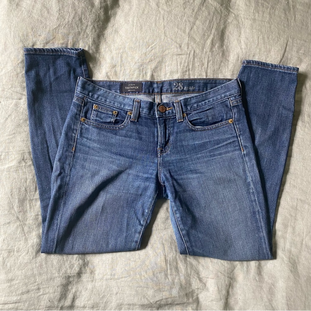 J. Crew Toothpick Ankle Blue Jean